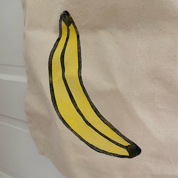 Jenny Lemons Banana block printed organic tote - Picture 3 of 5